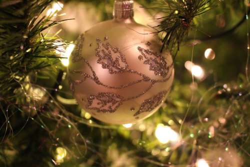 Decoration Christmas Ornament Lights Sapling Silver