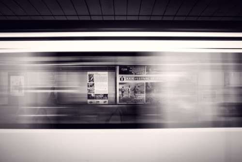 Departure Platform Subway Station Platform