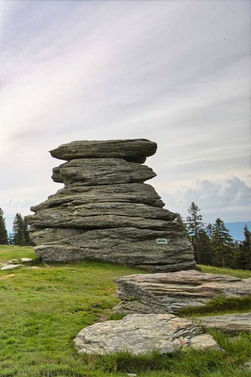 Devil Stone Styria Nature Clouds Rock Sky Austria