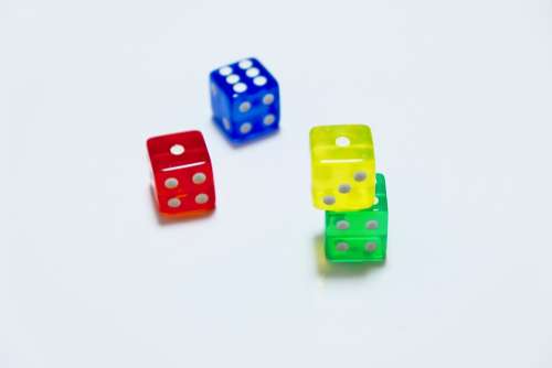 Dices Small Colorful Play Random Numbers Lottery