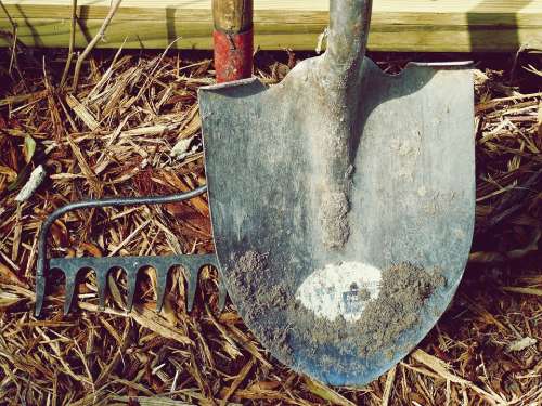 Dirt Farm Garden Hand Tools Handle Labor Metal