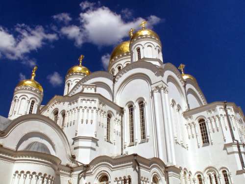 Diveevo Church Orthodox Russia Religion Faith
