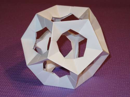 Dodecahedron Platonic Solid Origami Paper Pentagon