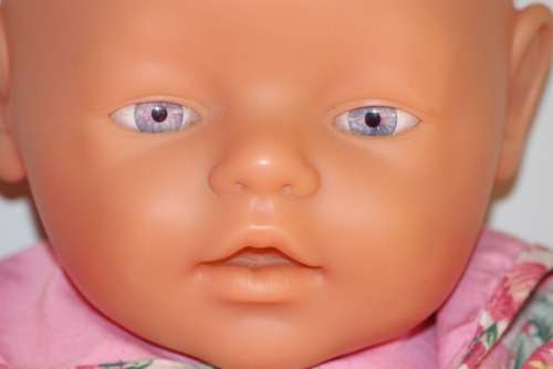 Doll Face Eyes Blue Portrait Toys Children