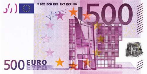 Dollar Bill 500 Euro Money Banknote