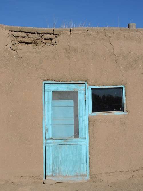 Door Blue Southwest Southwestern Pueblo Native