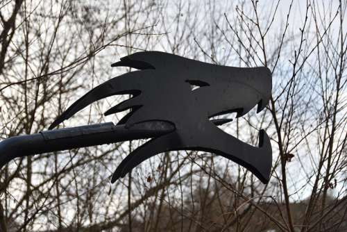 Dragon Sculpture Wrought Iron Monster