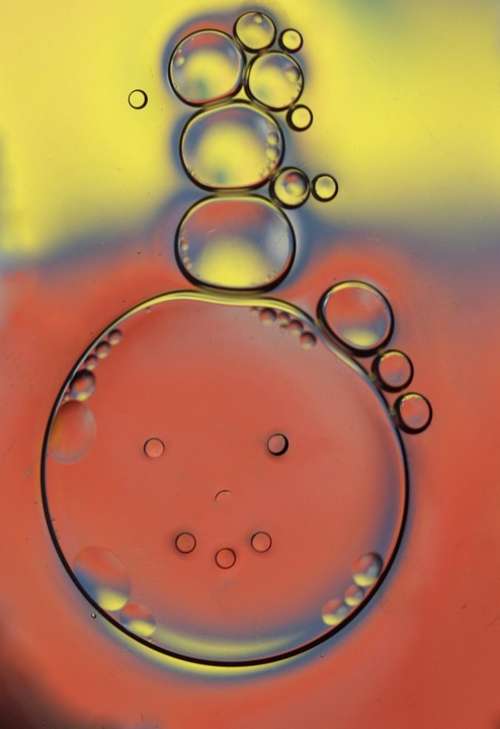 Drops Macro Water Liquid Coloring Reflection