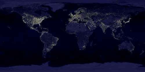 Earth Night Lights Lighting Space Space Travel