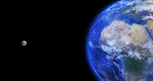 Earth Globe Moon World Planet Earth Globe Blue