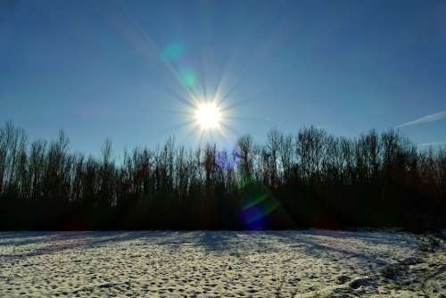 East The Sun Nature Country Snow Winter Rays