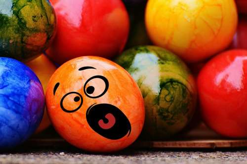 Easter Easter Eggs Smiley Funny Colorful