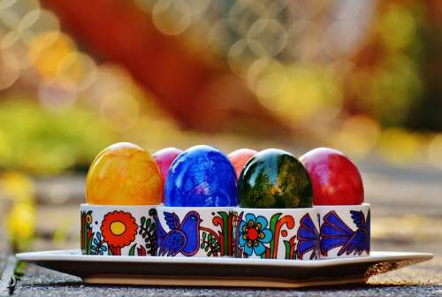 Easter Easter Eggs Colorful Happy Easter Egg