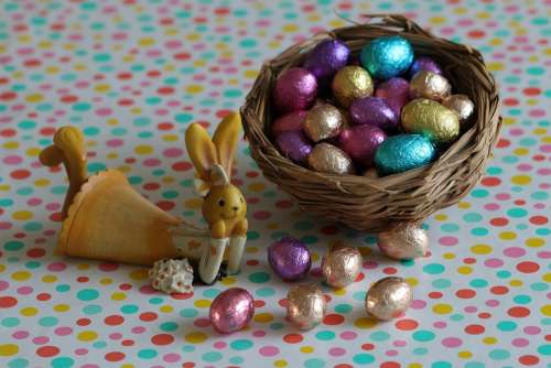 Easter Easter Decoration Eggs Rabbit Colorful