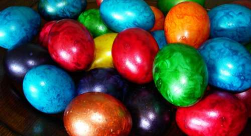 Easter Eggs Easter Eggs Holiday Colorful Colors