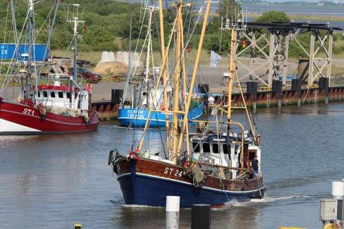Eider Barrage Port Shrimp Ships Cutter Port