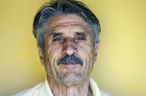 Elderly Face Hair Man Mustache Person Portrait