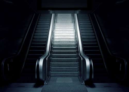 Escalator Metro Stairs Subway Urban Station
