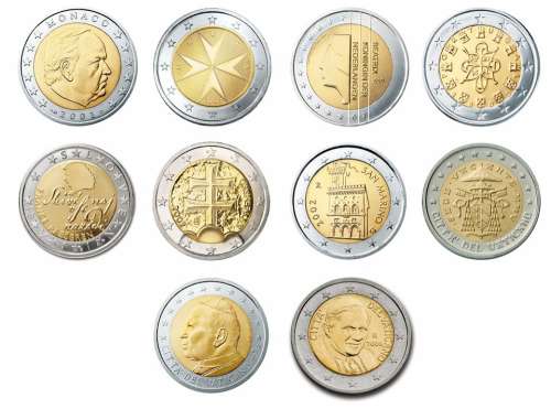 Euro 2 Coin Currency Europe Money Wealth