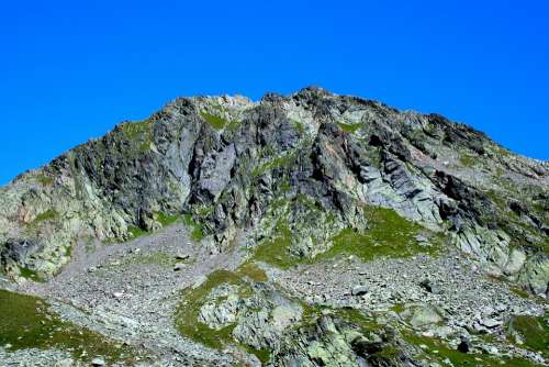 Europe Italy Alps Gran Sanbernardo Rocks Rock