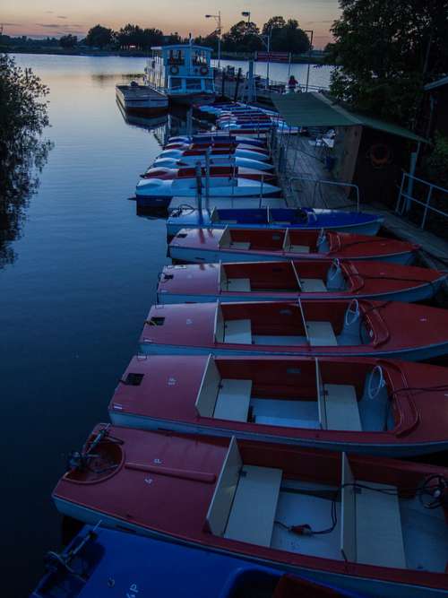 Evening Boats Water Germany