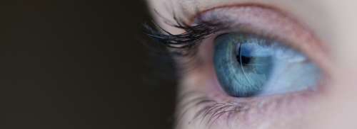 Eye Blue Eyelashes Vision Make-Up Cosmetics Woman
