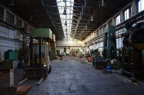 Factory Machines Lights Window