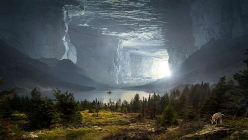 Fantasy Cave Mystical Rock Stone Caves Portal