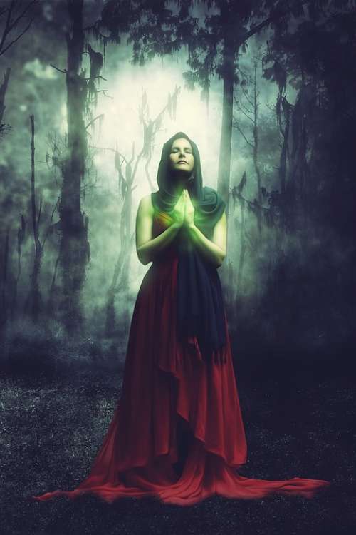 Fantasy Forest Magic Surreal Artistic Woman