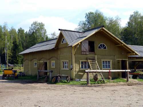 Farmhouse Russia Farm Wood Bar Building