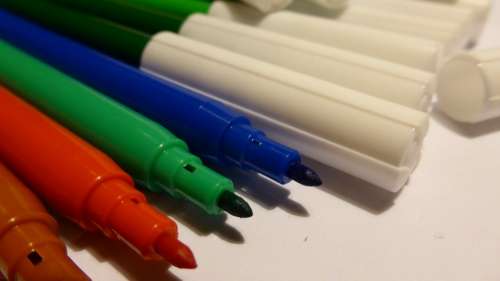 Felt Tip Pens Color Colorful Stationery Pens Paint