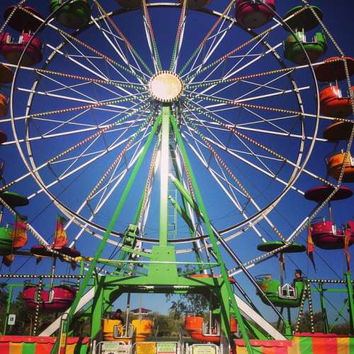 Ferris Wheel Colors Fun Wheel Ferris Park Fair