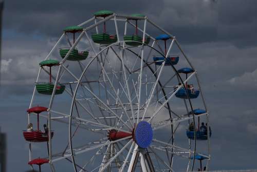 Ferris Wheel Funfair Clouds