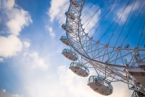 Ferris Wheel London Eye Attraction Big Enormous