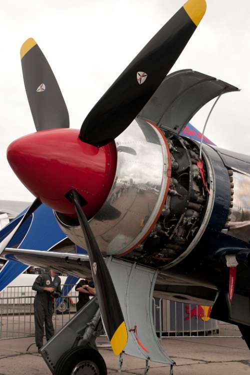 Fighter Aircraft Motor Propeller Engine Aviation