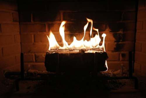 Fire Fireplace Flame Heat Cozy