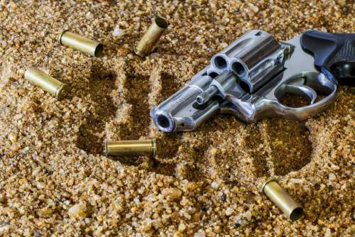 Firearm Revolver Bullet Gun Weapon Handgun Crime