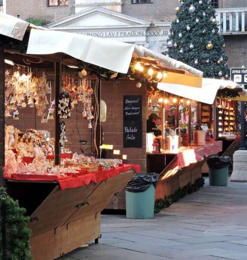 Flea Market Christmas Verona Piazza Dei Signori