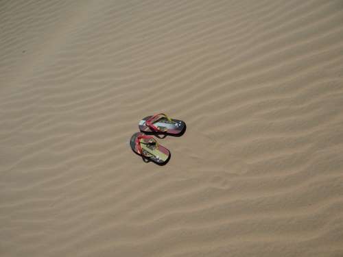 Flip Flops Sandals Shoes Sand Dunes Summer Desert
