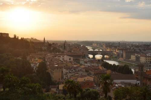Florence Tuscany Italy River Bridge History