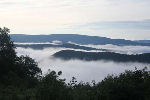 Fog Mountains Appalachia West Virginia