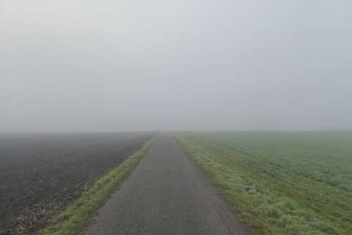 Fog Arable Meadow Away Mood