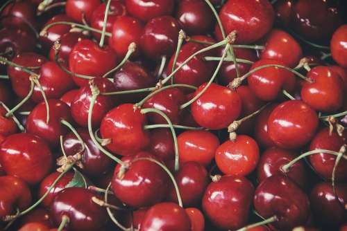 Food Cherries Fruit Fresh Delicious Eat Healthy