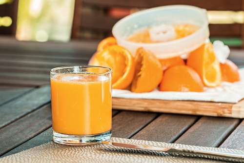 Fresh Orange Juice Squeezed Refreshing Citrus Drink