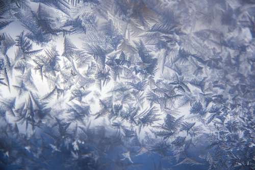 Frost Window Cold Winter Icy Frosty Blue Texture