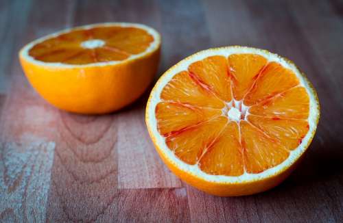 Fruit Oranges Sliced Half Food Juicy Tropical