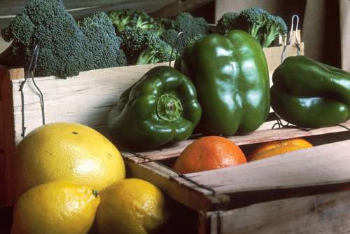Fruit Vegetable Crate Diet Healthy Food Ripe