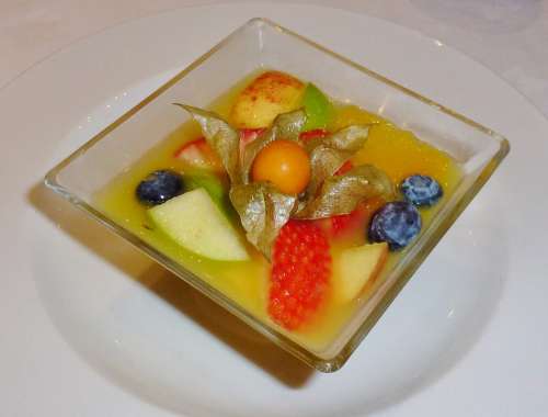 Fruit Salad Dessert Food Eat Fruit Physalis