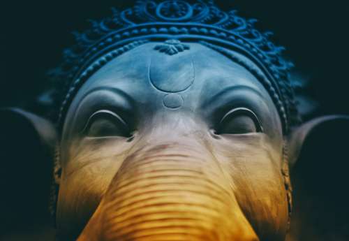 Ganesha Hindu God Indian Art Goddess Close-Up