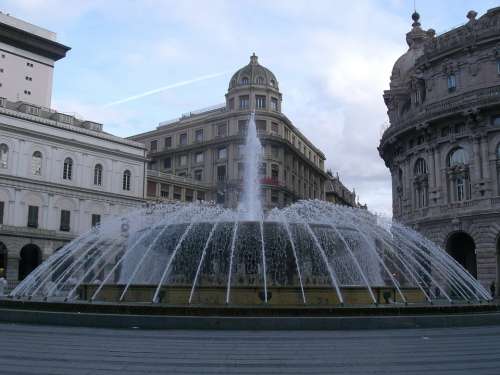 Genoa Italy Piazza De Ferrari Fontana
